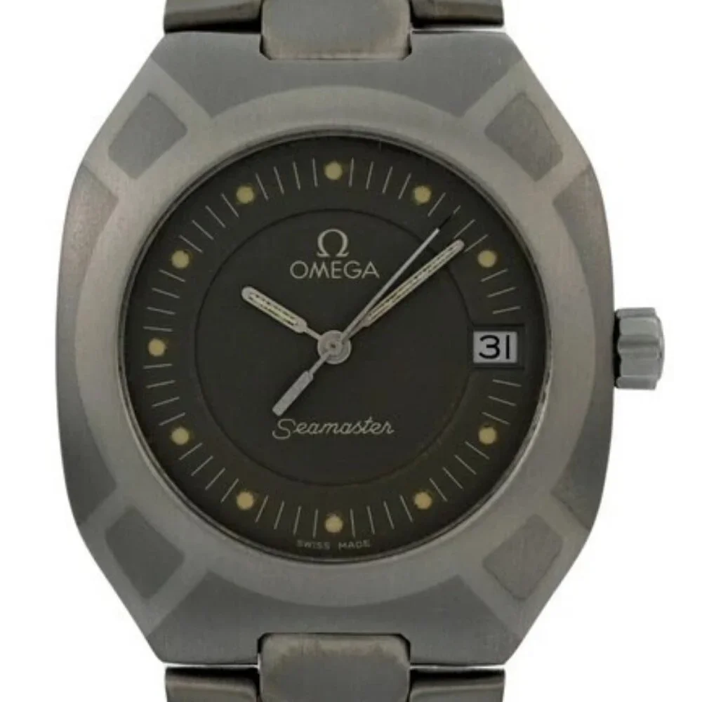 Omega 32mm Rare Seamaster Polaris Titanium Palladium Swiss Watch! Ref: 196.0291! - Picture 1 of 10